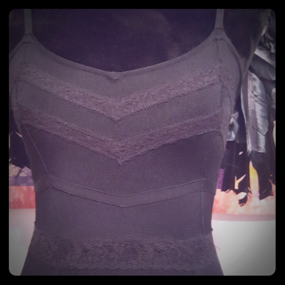 Bebe bodycon little black tank dress